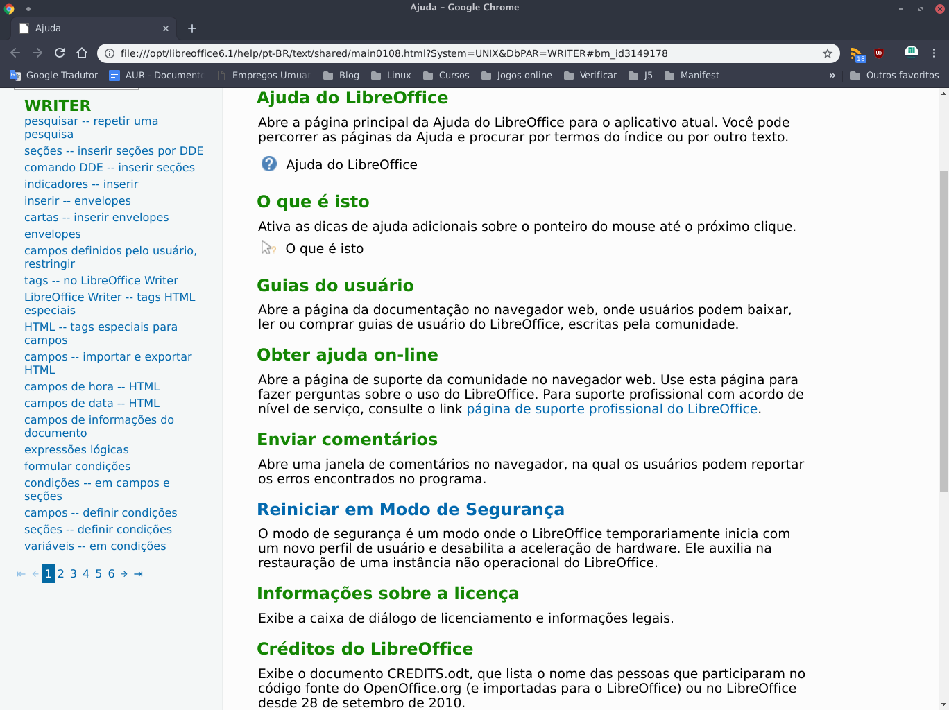 Ajuda do LibreOffice